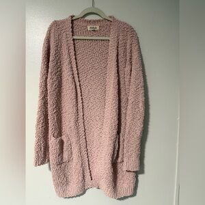 Listicle Pink Textured Women's Cardigan